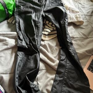 Fake leather pants